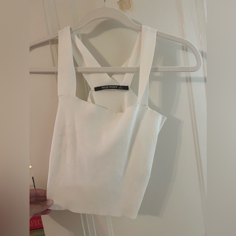 Wild Pony white wide strap top